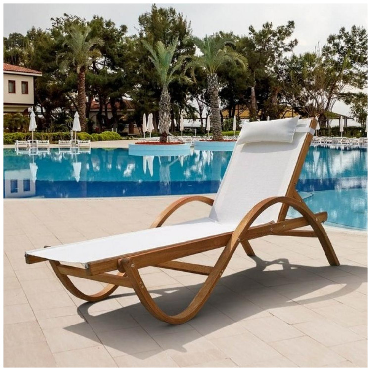 Шезлонги для дачи Шезлонг-лежак Мальта AFM-511C White
