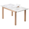 Ламинированные столы Стол TME-6931 MBH SWEDEN белый мрамор / MILKY WHITE  M-City
