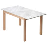 Ламинированные столы Стол TME-6931 MBH SWEDEN белый мрамор / MILKY WHITE  M-City