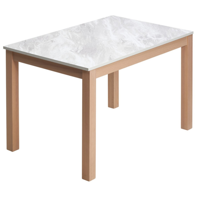 TME-6931 MBH SWEDEN стол с ламинированной столешницей, цвет белый мрамор / MILKY WHITE каркас
