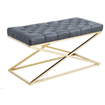 Пуфы и банкетки BBS-1518 Банкетка мягкая, ТЕМНО-СЕРАЯ ткань, основание метал золото Пуфы и банкетки BBS-1518 Банкетка мягкая, ТЕМНО-СЕРАЯ ткань, основание метал золото
