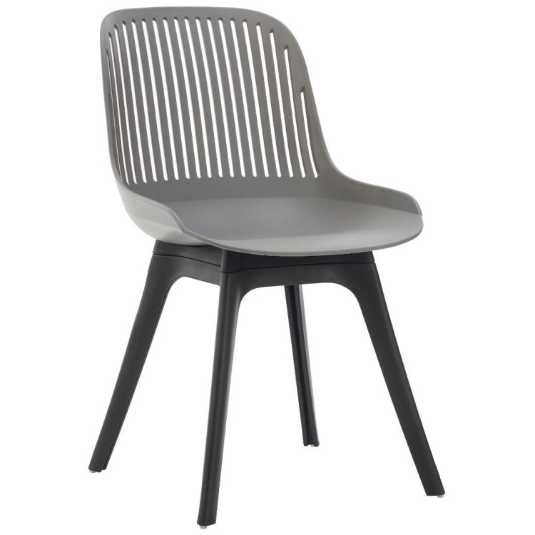 Стулья DC271 Стул пластиковый, СЕРЫЙ, ноги черные