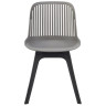 Стулья DC271 Стул пластиковый, СЕРЫЙ, ноги черные