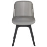 Стулья DC271 Стул пластиковый, СЕРЫЙ, ноги черные
