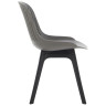 Стулья DC271 Стул пластиковый, СЕРЫЙ, ноги черные