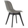 Стулья DC271 Стул пластиковый, СЕРЫЙ, ноги черные