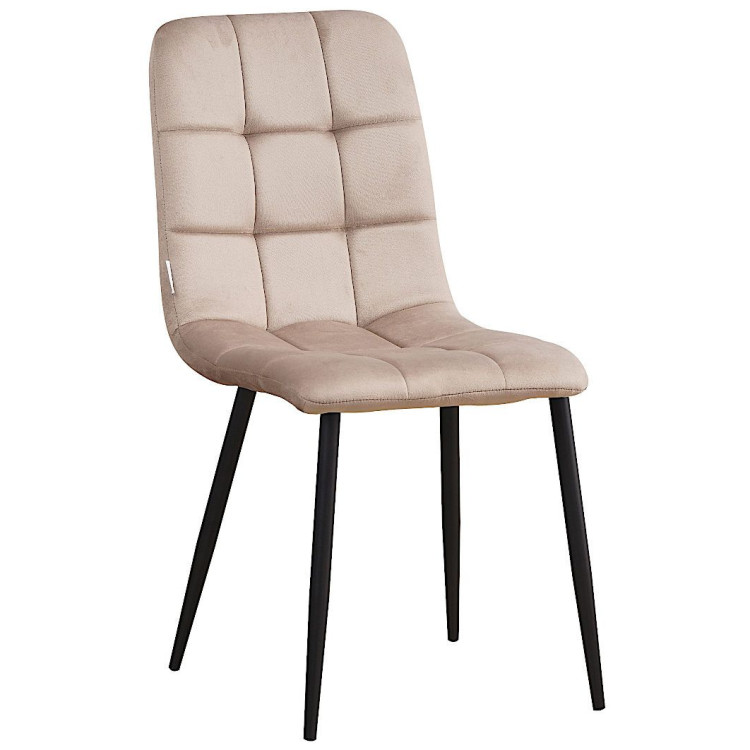 Стулья C919/DC809 Стул мягкий, ПЕПЕЛЬНО-СЕРЫЙ#h8 велюр, каркас металл черный КРУГЛЫЙ