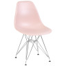 Стулья Набор 4 шт Стул обеденный DOBRIN DSR, ножки хром, цвет светло-розовый (PK-02)