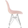 Стулья Набор 4 шт Стул обеденный DOBRIN DSR, ножки хром, цвет светло-розовый (PK-02)