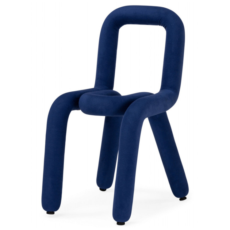 GARDEN стул на металлическом каркасе с обивкой тканью, цвет синий