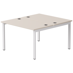 Бенч-система на 2 места Everprof EVO (ЭВО) на металлокаркасе 1180х670(1370)x755 Кашемир/Белый