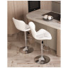 Барные стулья Бон белый обивка экокожа на хромированной ножке