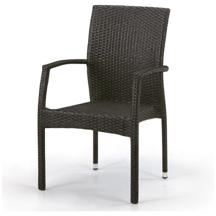 Стулья из искусственного ротанга Плетеный стул Y379A-W53 Brown