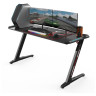 Игровые столы Стол для компьютера (для геймеров) Eureka Z60 c RGB подсветкой, чёрный