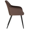 Стул-кресло Стул обеденный DOBRIN ROBERT, черные матовые ножки, велюр V108-76 Горький шоколад