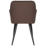 Стул-кресло Стул обеденный DOBRIN ROBERT, черные матовые ножки, велюр V108-76 Горький шоколад