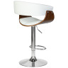 Полубарные стулья Стул барный DOBRIN OSTIN, цвет белый PU ABA 008