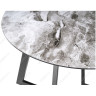 АЛИНГСОС стол обеденный со стеклянной столешницей с рисунком под мрамор