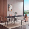 T041 (160 см) большой обеденный стол с раздвижной керамической столешницей, max длина 220 см