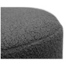 Пуф DOBRIN DANNY BLACK, обивка букле темно-серое (16), основание черный металл