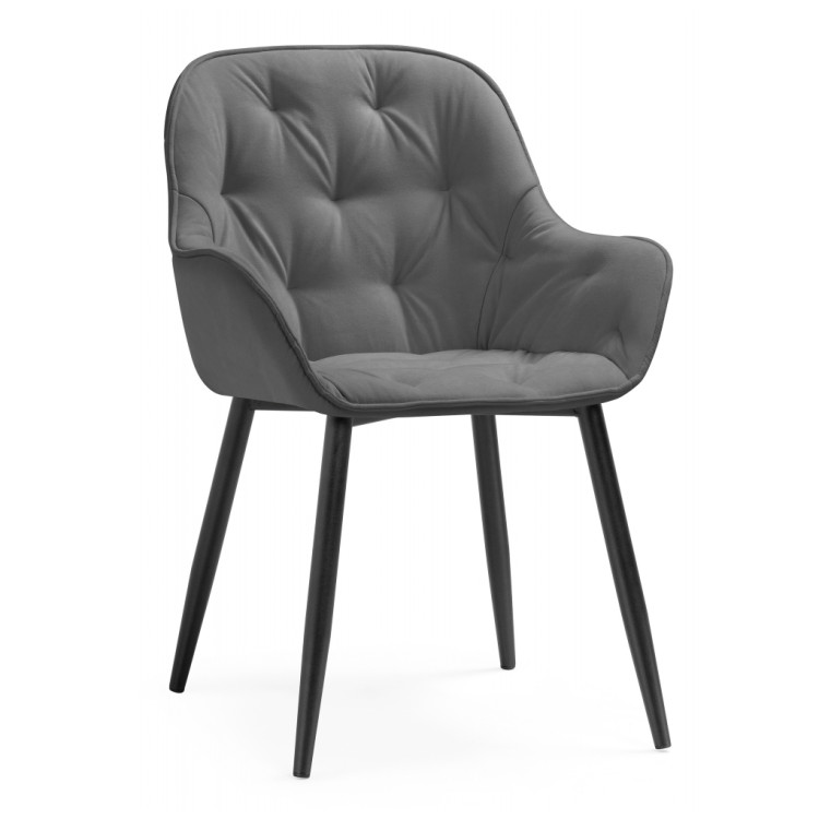 Стул-кресло Олму серый / черный