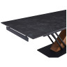 Керамические столы DT180 Стол обеденный Vic Dark grey 180-240/90*76, керамическая столешница, основание металл/дерево