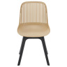 Стулья DC271 Стул пластиковый, БЕЖЕВЫЙ, ноги черные
