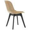 Стулья DC271 Стул пластиковый, БЕЖЕВЫЙ, ноги черные