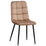 Стулья C919/DC809 Стул мягкий, КАРАМЕЛЬ#h11 велюр, каркас металл черный КРУГЛЫЙ