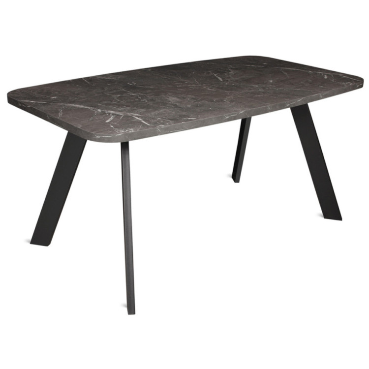 Выставочный образец. Стол обеденный раздвижной LUSSO стол с ламинированной столешницей, цвет антрацитовый камень, каркас каркас