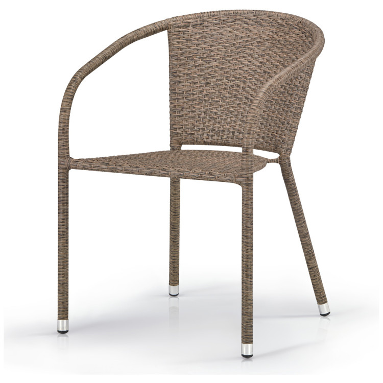 Кресла из искусственного ротанга Плетеное кресло Y137C-W56 Light brown