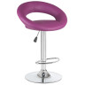 Стул барный DOBRIN MIRA, регулируемый, экокожа, фиолетовый, хром