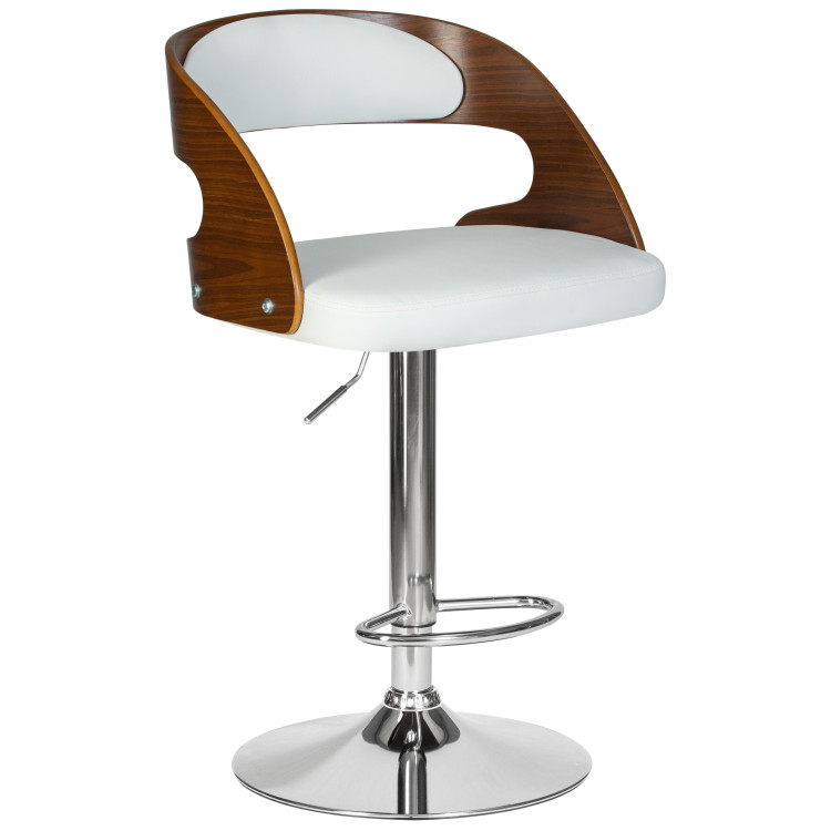 Полубарные стулья Стул барный DOBRIN NICK, цвет белый PU ABA 008