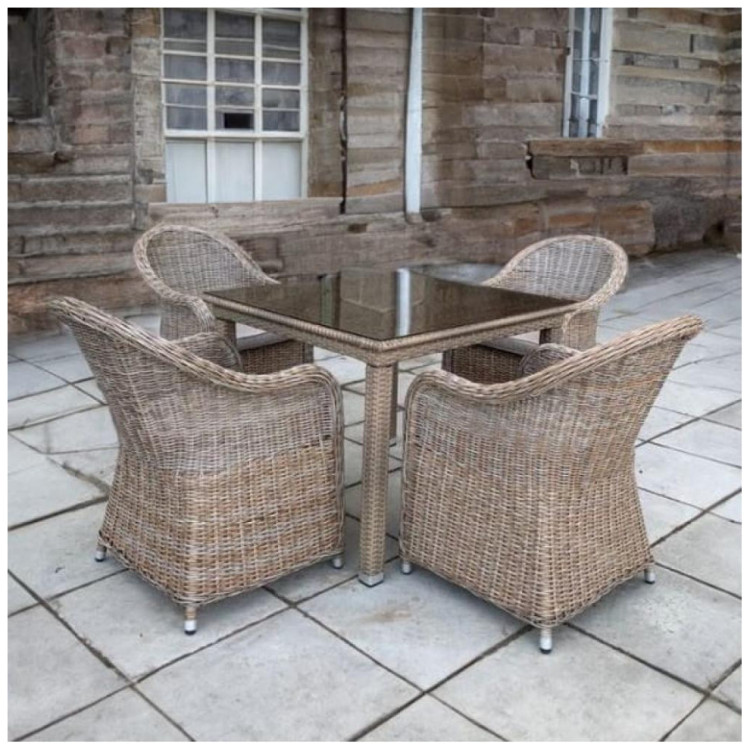 Садовые обеденные группы Комплект мебели T257B/Y490 Light brown (4+1)