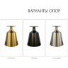 Обеденные столы Стол круглый Lucas 120, шпон, керамика глянцевая, черная