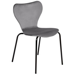 Стул Seven Style тёмно-серый велюр с чёрными ножками tip_tovara