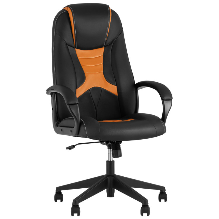 Игровые кресла TopChairs ST-CYBER 8 черный/оранжевый эко.кожа крестовина пластик