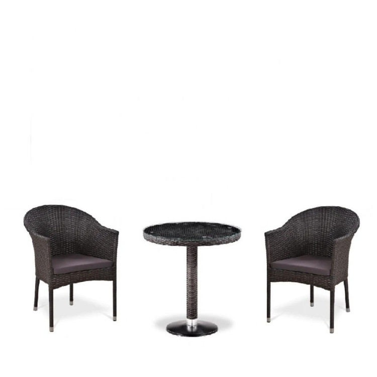 Кофейные комплекты для кафе Комплект плетеной мебели T601/Y350A-W53 Brown (2+1)