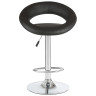 Стул барный DOBRIN MIRA, регулируемый, экокожа, черный, хром