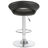Стул барный DOBRIN MIRA, регулируемый, экокожа, черный, хром