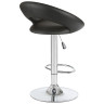 Стул барный DOBRIN MIRA, регулируемый, экокожа, черный, хром