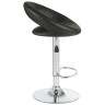 Стул барный DOBRIN MIRA, регулируемый, экокожа, черный, хром