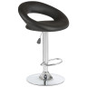 Стул барный DOBRIN MIRA, регулируемый, экокожа, черный, хром