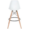 Полубарные стулья Стул барный LMZL-PP623G, ножки светлый бук, цвет сиденья белый