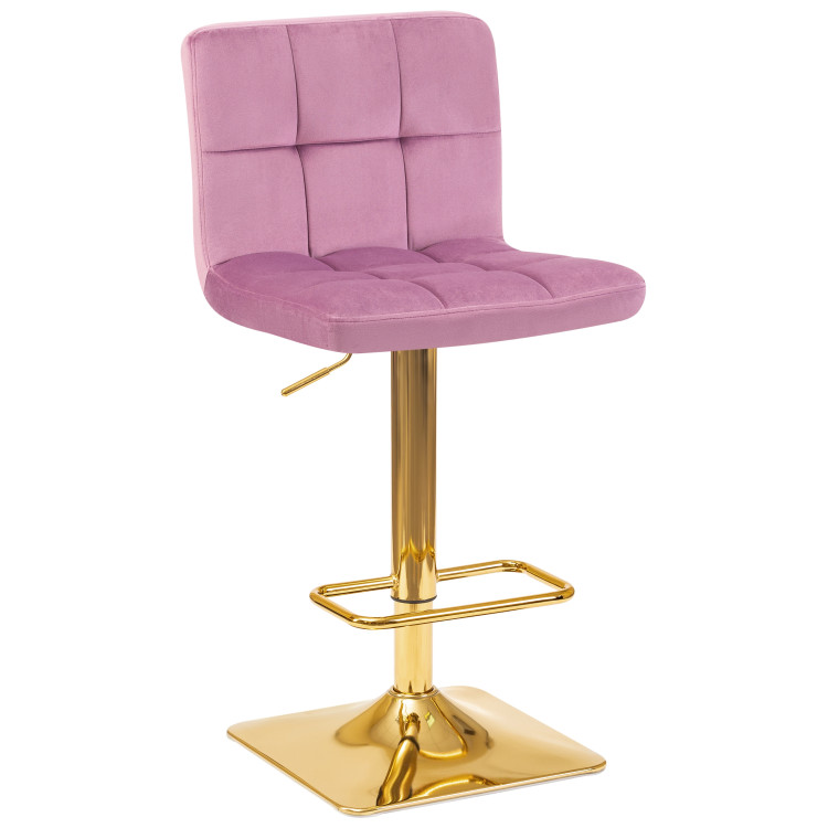 Полубарные стулья Стул барный DOBRIN GOLDIE, пудрово-сиреневый велюр (MJ9-52)