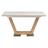 ИМАТРА стол обеденный на деревянном каркасе, раздвижная столешница со стеклом