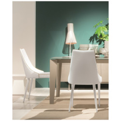 Стул CLARA 40.11 (TR505 white with sand cordonet, экокожа)