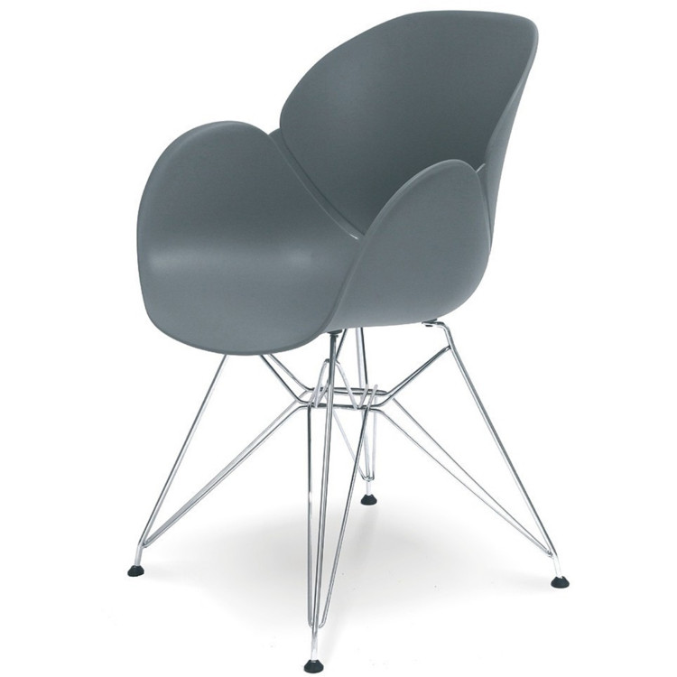 Оригинальный дизайнерский стул-кресло FL-15 серый