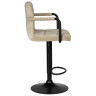 DOBRIN KRUGER ARM BLACK барный стул с обивкой тканью вельвет, цвет бежевый