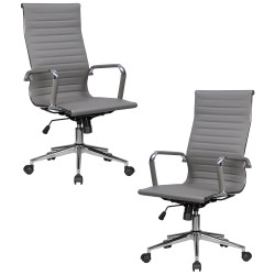 Набор 2 шт Офисное кресло для руководителей DOBRIN CLARK SIMPLE, серый (47) tip_tovara